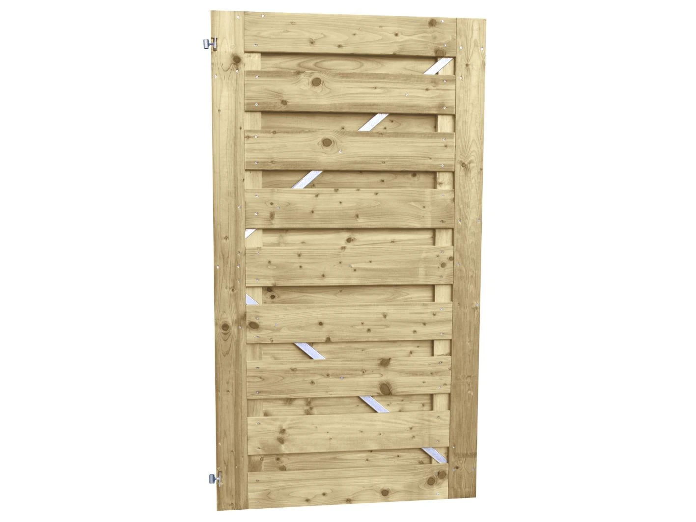 Poortdeur Jumbo Horizontaal Geschaafd op Stalen Frame 100 x 180 cm - Afbeelding 1